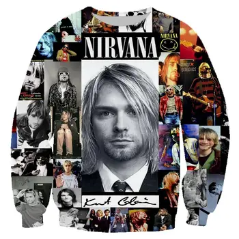 3d mikiny rock nirvana kurt coburn harajuku muže svetr mikiny dlouhý rukáv crewneck streetwear s kapucí oblečení sudaderas
