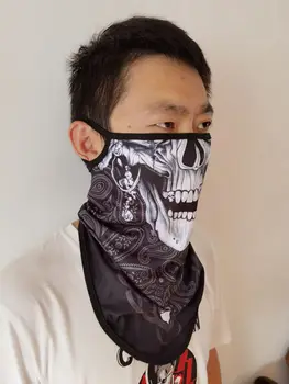 3D Paisley Bandana Držák Maska na Obličej, Lebka, Jedem Čelenka Trojúhelník Masky Duch Anonymní Krk Kamaše Cyklistika obličejový Štít Šály