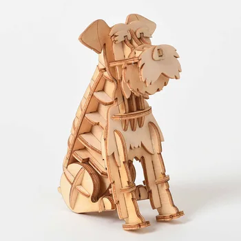 3D Puzzle Dřevěné Hračky pro Děti Řemesla DIY Pes Roztomilé Zvíře puzzle Dřevěné Hry Vzdělávací Hračky pro Děti Dospělé Puzzle Dárek