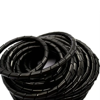3D Tiskárna Zpomalovače hoření 15M Délka 6mm Černá spirála Balení Kabel plášť Kabelu Rukávy Vinutí potrubí, balení kapely