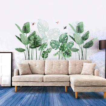 3D Čerstvé zelené trávy deska PVC Samolepky na Zeď Lišt děti obývací Pokoj Koupelna Kuchyně Dekorace na Stěnu Nástěnná malba Palmových Listů
