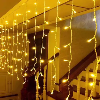 3x1/3x2/3x3m LED Rampouch String Světla Vánoční Víla Světla Venkovní Věnec Doma Forchristmas světla věnec na okno