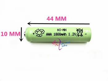 4-20KS 10450 1,2 V 1800MAH Dobíjecí Baterie Skutečná Kapacita 1800mAh NiMh AAA Baterie Sada s 1000 Cyklu pro LED Svítilna
