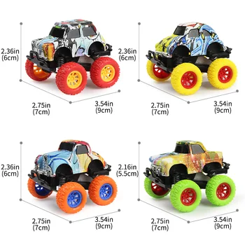4 Typy Klasické Vytáhnout Zpět Lezení Slitiny Auto Truck Diecast Model Hračky, Off-Road Vozidla Vzdělávací Hračky pro Chlapce, Děti