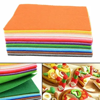 40-dílná barevné cítil prostěradlo rainbow DIY řemeslo polyester vlna směs tkaniny kit pro DIY šití plavidla