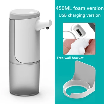 450ml dávkovač mýdla bezdotykový automatický kapaliny automatický dávkovač mýdla USB nabíjení vodotěsný a splachovací snadné použití
