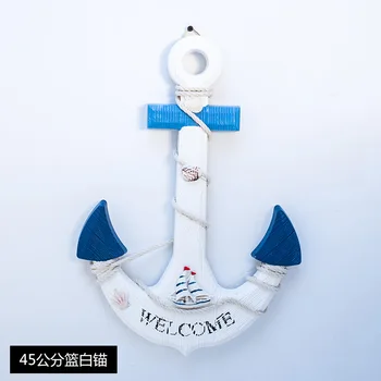 45cm Dřevo Kotva Visící Dekorace Středomoří Ornament Námořní Téma Party Decor Dodávky Děti, Domácnost Zavěšení na Zeď