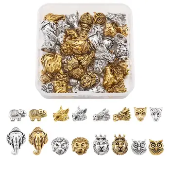 48pcs/box Mix Tvar Tibetský Styl Slitina Korálky Pro DIY Šperky Náramek Náhrdelník Řemesel Dodávky Příslušenství