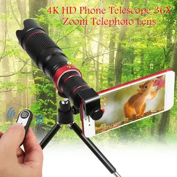 4K HD 36X Optický Zoom, Objektiv Fotoaparátu Teleobjektiv Mobilní Dalekohled Telefon pro iPhone 11 Smartphone Mobil lente para celular