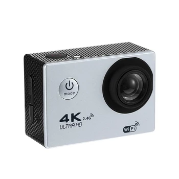 4K Wi-fi Akční Kamera 16Mp 1080P Hd Helmet Cam Vodotěsné Dv Dálkové Ovládání Sport Video Dvr Stříbřitě akční kamera 360 kameru