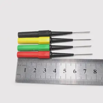 4ks 0,7 mm Piercing Sondy Kit Multimetr Pen Sondy Mini Drátu, Průbojník autoservis Test Line Probe Nástroj 35ED