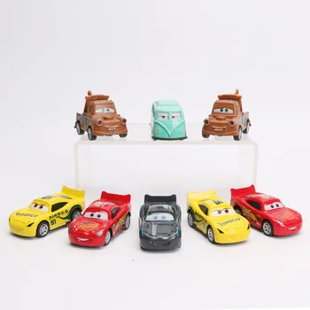 4ks 7-8cm Disney Pixar Cars 3 Super Výkon Diecast 1:55 Kolekce Storm Jackson Osvětlení McQueen Smokey Kovu Vytáhnout Zpět Auto Hračka