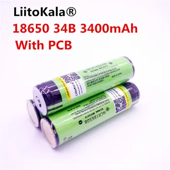 4KS Originální LiitoKala 18650 3400mAh NCR18650B 3400 baterie 3.7 V Li-ion Rechargebale baterie