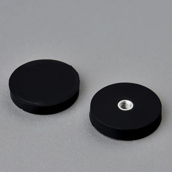 4PC Silné Neodym N52 Kotoučové Kulatý Magnet s Gumovým vyčíslením nákladů Vnitřním Běhounu LED Panel Fotoaparátu Multi Použití Magnetického Materiálu Hrnec