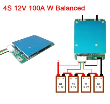 4S 12V 100A Vysoce Aktuální Lifepo4 lithium BMS baterie rady pro ochranu W rovnováhy 4 MOBILNÍ 12,8 V rovnováze PRO Auto start Střídače