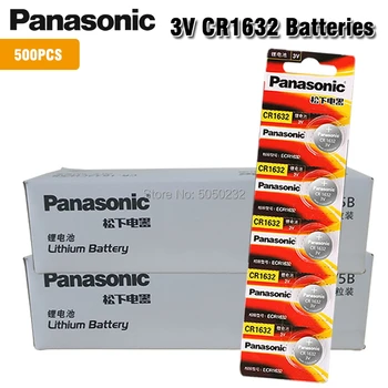 500 x Panasonic CR1632 knoflíková Mince Baterie CR1632 Auto Dálkové Ovládání Elektrických Alarm 3V Lithiové Baterie Vhodné Sledovat