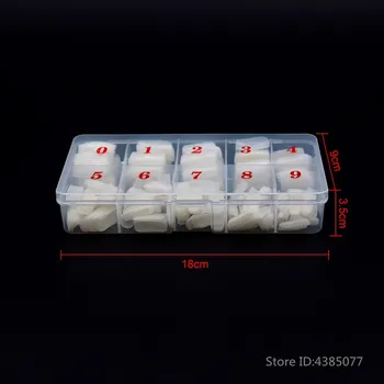 500pcs umělé Nehty Kapsle Ongle Transparentní Bílá False Nehtové Tipy Box s Půl Falešné Nail Art Akrylové francouzské Tipy Manikúra Set