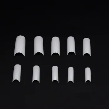 500pcs umělé Nehty Kapsle Ongle Transparentní Bílá False Nehtové Tipy Box s Půl Falešné Nail Art Akrylové francouzské Tipy Manikúra Set