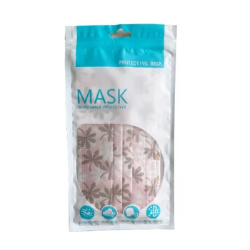 50ks Dospělý na Jedno použití Nové Tiskové Ústa Masky, netkané Opalovací krém Tisk Vzor Mask Anti-pollution Flower Ústa Masky
