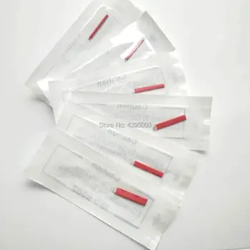 50ks/lot 0.18 mm CF/U Tvarů pin microblading jehly čepele Lamina Agulha Sobrancelha Tebori Microblading červené Pontas Flex obočí