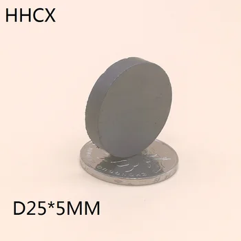 50ks/lot Y30 Disku, Feritový Magnet 25*5 mm Permanentní magnet 25mm x 5mm Černý Kulatý Reproduktor 25x5 mm