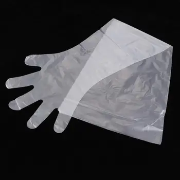 50ks/Pytel Plastové Jednorázové Dlouhé ruce Rukavice pro hospodářská Zvířata, Veterinární Vyšetření, Veterinární Rukavice