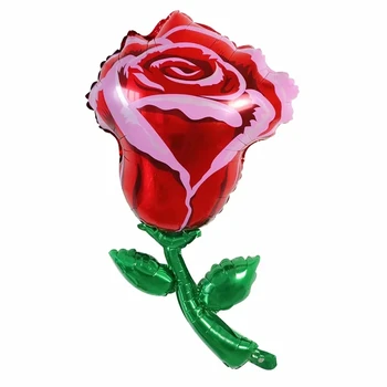 50ks slunečnice, růže květ fólie balónky Romantický červená růžová svatba svatební dekorace Valentine ' s Day event & party dodávky