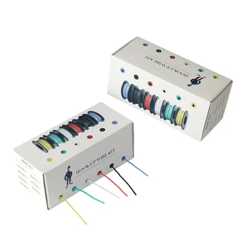 54m/Box 26 AWG připojit kabel Kit (lanko Kit) 26 Gauge Flexibilní Silikonové pryže Elektrický drát 6 barev 29.5 nohy Každého