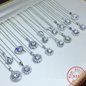 58 Styly lab Diamond Slib přívěsek 925 Mincovní stříbro Zásnubní Svatební Přívěsky náhrdelník pro Ženy Svatební Party Šperky