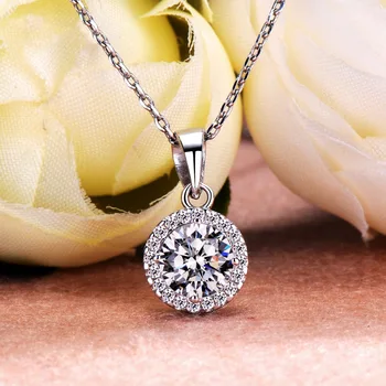 58 Styly lab Diamond Slib přívěsek 925 Mincovní stříbro Zásnubní Svatební Přívěsky náhrdelník pro Ženy Svatební Party Šperky