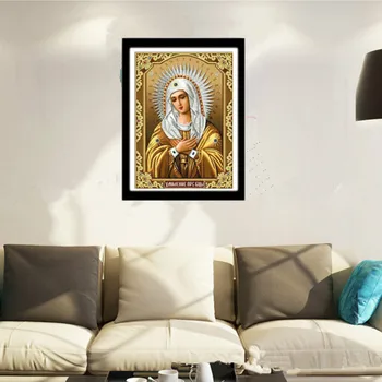 5D Crystal Kolo Diamond Malby, Výšivky Ježíš, Náboženství, Umění Malování na Náboženskou Ikonu Drahokamu Řemeslo DIY Home Dekor Dárky