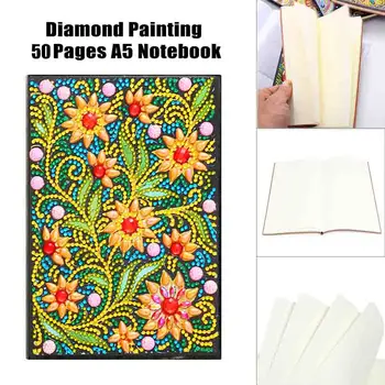 5D Diamond Malování Notebook Speciální Tvarované nově Příchozí Květina Diamond Výšivky Prodej A5 Deník Kniha Mozaikové Obrazy Dárek