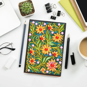 5D Diamond Malování Notebook Speciální Tvarované nově Příchozí Květina Diamond Výšivky Prodej A5 Deník Kniha Mozaikové Obrazy Dárek