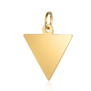 5kusů/Mnoho z Nerezové Oceli Obrácený Trojúhelník Kouzlo Přívěsek Pro DIY Šperky Příslušenství na Výrobu 15*19mm