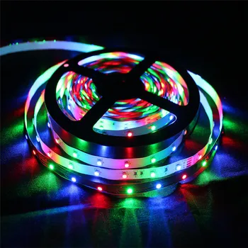 5M RGB Led SMD Flexibilní Světlo, Zářivka+44 klíčové IR Dálkový Ovladač Stuha Fialové Flexibilní Pásky lampa pro DJ Fluorescence