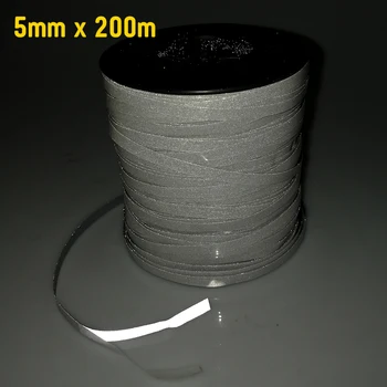 5mmx200m Žádná guma, Reflexní Heat Transfer Vinyl Bezpečnostní Výstražné Reflexní materiál Materiál Pásku Žehlicí Na