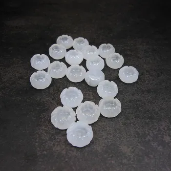 5pc 13mm Ručně Vyřezávané Jasné Quartz Daisy Flower Crystal Volné Korálky Komponenty Přírodního Kamene Korálky Pro Výrobu Šperků DYL0075
