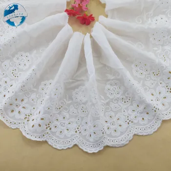 5yard 21cm široký Bavlna embroid krajky šití pásku guipure trim svatební dekorace DIY Oděvní Doplňky africké krajka#3924