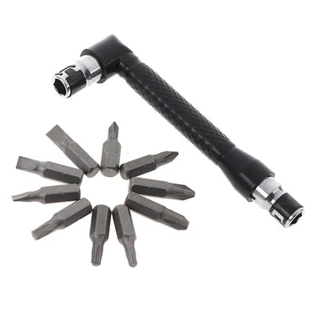 6,35 mm L-tvaru Klíč Šroubovák Bity Mini Double Head Socket Klíč Ruční Nástroj pro Rutinní Šroubovák Bity Nástroj