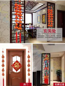 6* Jarní Festival Čínských uzlů petardy červené papriky řetězec přívěsek ornament, strana, uspořádání místnosti Chinease nový rok dekorace