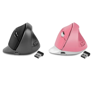 6 Tlačítek Ergonomická Bezdrátová Myš 1600DPI USB Nabíjecí 2.4 GHz Optická Vertikální Myši pro PC, Notebook Notebook Desktop