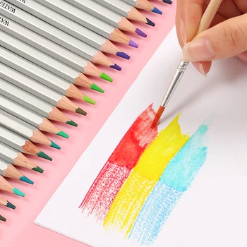 72 Barvy/set Deli Umění Barevné Tužky Sada pro Malování Profesionální Dřevěné Akvarel Design Graffiti Kancelářské Potřeby