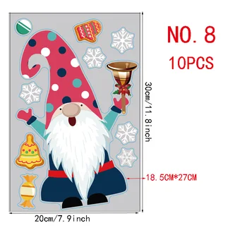 79 Kusů Vánoční Gnome Okno Lpí Vánoční Dekorace, Zimní Xmas Elf Skandinávské Tomte Okno Nálepky Svátek Vánoční