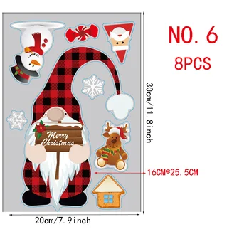 79 Kusů Vánoční Gnome Okno Lpí Vánoční Dekorace, Zimní Xmas Elf Skandinávské Tomte Okno Nálepky Svátek Vánoční