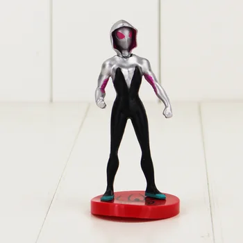7pcs/lot 10 cm Spiderman Čísla Jed Pavoučí Žena Gwen Stacy PVC Model Hračky
