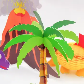 7pcs/spoustu DIY 3D Cartoon Dinosaur Honeycomb Paper Lantern Ozdobu Stolu Pro Děti Birthday Party Dekorace