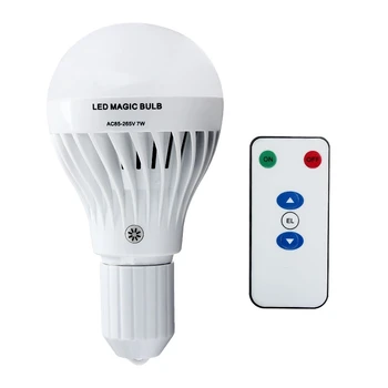 7W E27 LED Žárovka Dobíjecí Nouzové LED Světlo žárovky Pro Domácí Ložnice AC 85-265V IR Dálkové Ovládání Bílé