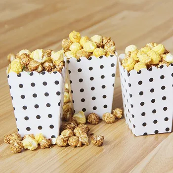 (7x5x11.5 cm)Pink Dot papír popcorn box svatby, narozeninové party snack box přízeň dívky růžové krabici od popcornu děti party popcorn box