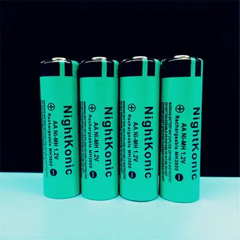8 KS/LOT Dobíjecí AA Baterie 1,5 V Nové Nightkonic 1.2 V NI-MH aa Dobíjecí Baterie pro svítilnu (14500 velikost)