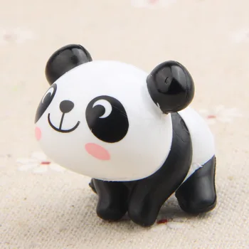 8 ks/set panda akční figurka hračka kreslený zvíře roztomilý panda panenka mini dekorativní panenky Emoticon Model Diy terénní úpravy